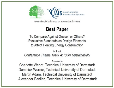 Best Paper Award ICIS 2021